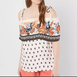 NWT Buckle Coco+Jaimeson Off Shoulder Top Bohemian Flowy Strapless  M
